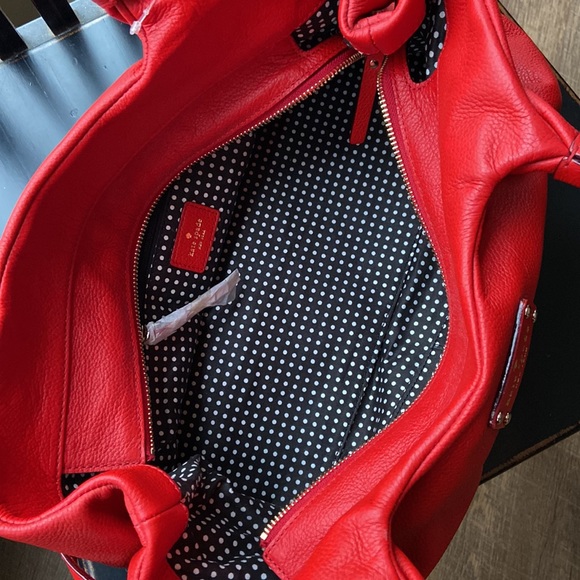 Kate Spade Stevie Purse Birkshire Road Poppy Leather NWT - Picture 7 of 16